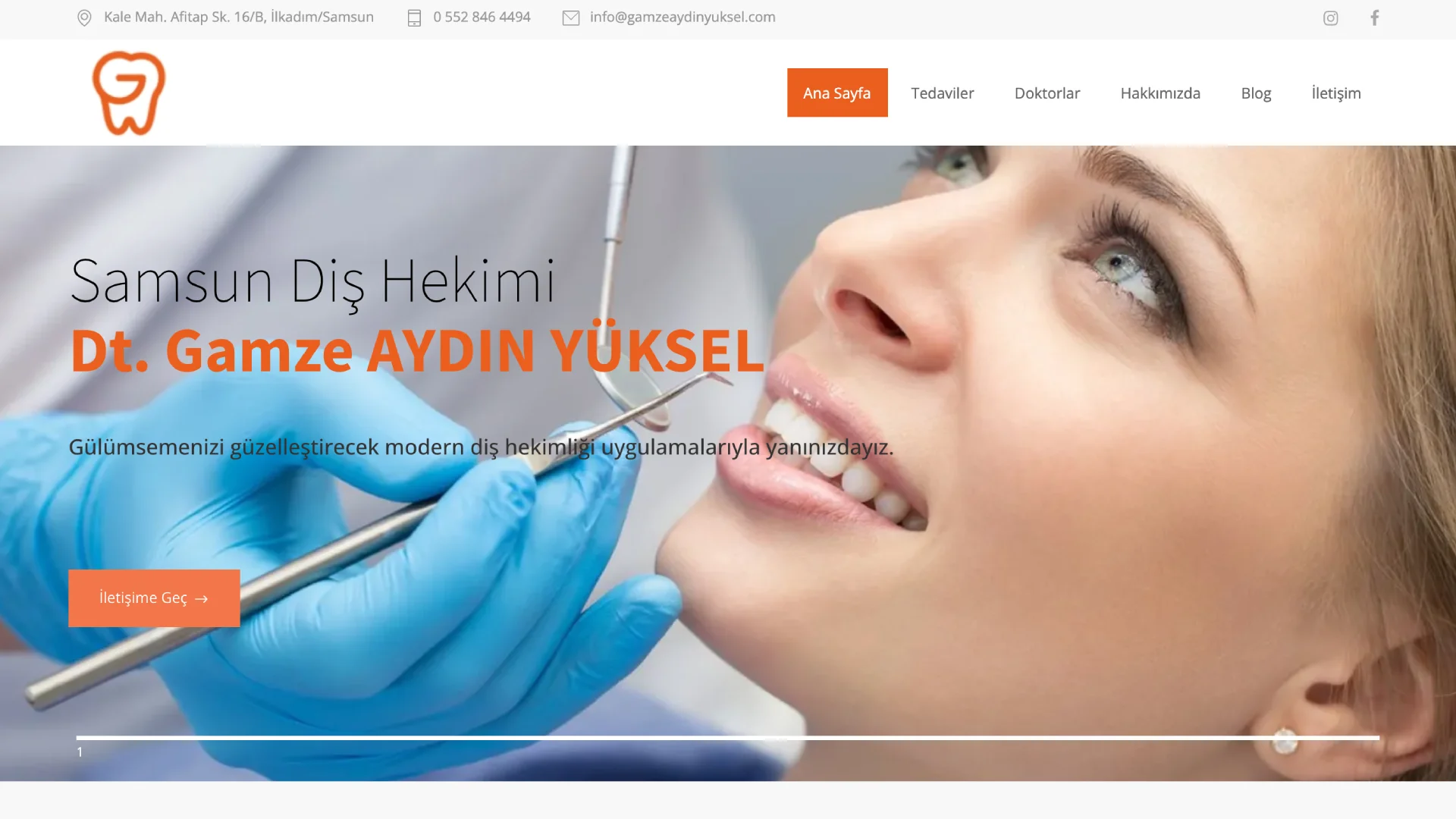 Dt. Gamze Aydın Yüksel Web Tasarımı